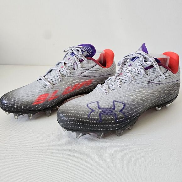 Under Armour Blur Smoke MC Soccer Cleats Women’s 9.5 Gray Red Purple New - Picture 3 of 6